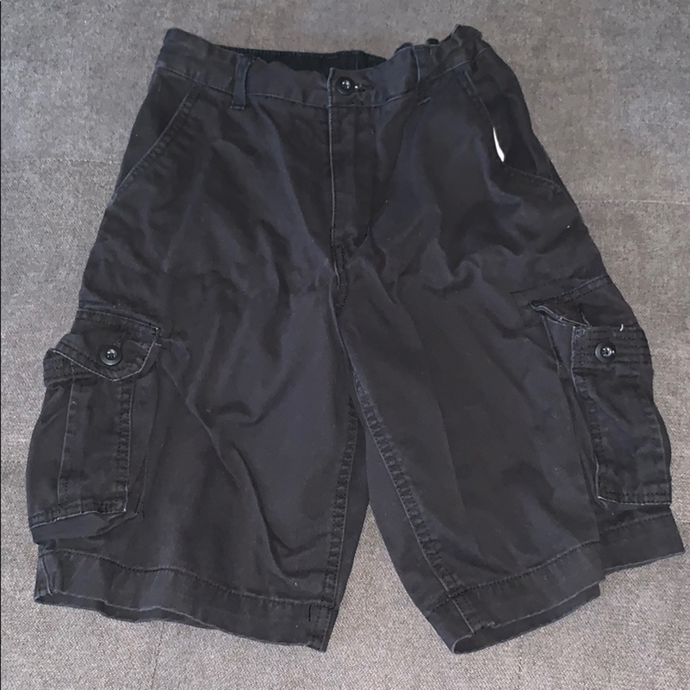 Boys Faded Glory black cargo shorts Sz 14